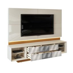 Rack com Painel para TV até 75 Polegadas 4 Gavetas Domani MDF Off White/Cinamomo Avela - 4