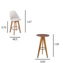 Ver imagem 3 de Bistrô Maya Com 3 Banquetas Assento Linho Bege