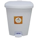 Ver imagem 1 de Lixeira Com Pedal De Plástico Oval Branca Naturalle 14,5L