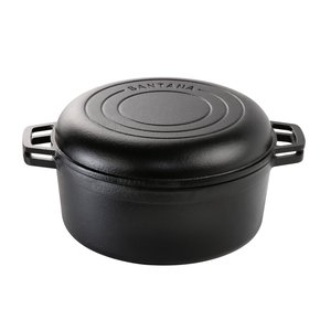 Panela Duo Ferro Fundido Caçarola Frigideira Santana 24cm