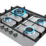 Cooktop à Gás midea inox com Mega Chama 4 Bocas Cyb4b - Bivolt - 4