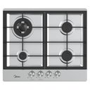 Ver imagem 1 de Cooktop à Gás midea inox com Mega Chama 4 Bocas Cyb4b - Bivolt