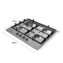 Ver imagem 2 de Cooktop à Gás midea inox com Mega Chama 4 Bocas Cyb4b - Bivolt