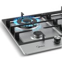Ver mais imagens de Cooktop à Gás midea inox com Mega Chama 4 Bocas Cyb4b - Bivolt