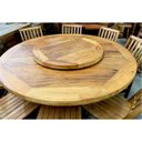 Ver imagem 2 de Mesa Redonda 140x140 Prato Giratório 8 Lugares Madeira (Só A Mesa)
