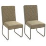 Kit com 2 Cadeiras Estofadas Toronto Cor Nikel 2c127nk Kappesberg Crome - 4