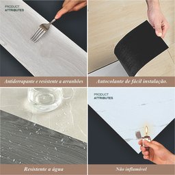 Piso Vinilico Autocolante Madeira Régua Adesiva Caixa 8m2 - Carvalho Americano - Imitação Madeira - 7