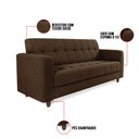 Ver imagem 6 de Sofá 03 Lugares Arezzo Suede Marrom Pés Chanfrado Tabaco - D’Rossi