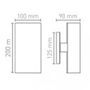 Ver imagem 2 de Arandela de Sobrepor Vidro Curvo Jateado 20cm 811714-04 Blumenau