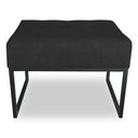 Ver imagem 3 de Puff Lisa Suede Preto Base Metálica Industrial Preto - Pallazio