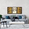 Quadro Ballet Africano Moldura Tabaco 3 Peças - 2