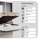 Ver imagem 3 de Cama Box Baú Casal Couro Branco + Colchão Life D33 Pillow Top 61x138x188cm Bege - e-Shop Casa