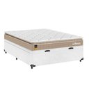 Ver imagem 4 de Cama Box Baú Casal Couro Branco + Colchão Life D33 Pillow Top 61x138x188cm Bege - e-Shop Casa