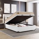 Ver imagem 2 de Cama Box Baú Casal Couro Branco + Colchão Life D33 Pillow Top 61x138x188cm Bege - e-Shop Casa