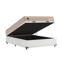 Ver imagem 5 de Cama Box Baú Casal Couro Branco + Colchão Life D33 Pillow Top 61x138x188cm Bege - e-Shop Casa