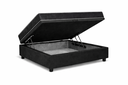 Ver imagem 1 de Kit Cama Box Baú Solteiro 88x188 cm + Colchão D33 Solteiro 14 cm Preto Suede