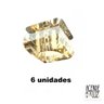 Kit 6 Spot Interno Cristal Ambar Embutir Sanca Banheiro Corredor Alz20 - 2