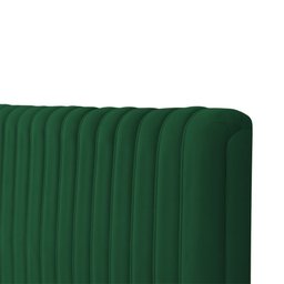 Cabeceira Cama Box Casal 1,40m Estofada Havai Veludo Verde - 3