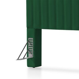 Cabeceira Cama Box Casal 1,40m Estofada Havai Veludo Verde - 4