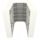 Ver imagem 2 de Kit Closet Loja Armário Colmeia Cabideiro M45 100% Mdf - Branco