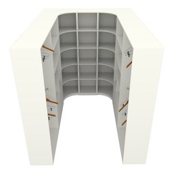 Kit Closet Loja Armário Colmeia Cabideiro M45 100% Mdf - Branco - 2