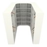 Kit Closet Loja Armário Colmeia Cabideiro M45 100% Mdf - Branco - 2
