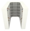 Ver imagem 2 de Kit Closet Loja Armário Colmeia Cabideiro M45 100% Mdf - Branco