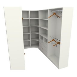 Kit Closet Loja Armário Colmeia Cabideiro M45 100% Mdf - Branco - 3