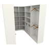 Kit Closet Loja Armário Colmeia Cabideiro M45 100% Mdf - Branco - 3