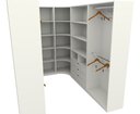 Ver imagem 3 de Kit Closet Loja Armário Colmeia Cabideiro M45 100% Mdf - Branco