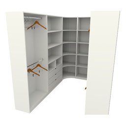 Kit Closet Loja Armário Colmeia Cabideiro M45 100% Mdf - Branco - 4