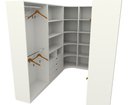Ver imagem 4 de Kit Closet Loja Armário Colmeia Cabideiro M45 100% Mdf - Branco
