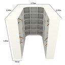 Ver imagem 1 de Kit Closet Loja Armário Colmeia Cabideiro M45 100% Mdf - Branco