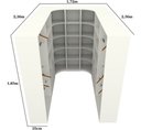 Ver imagem 1 de Kit Closet Loja Armário Colmeia Cabideiro M45 100% Mdf - Branco