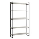 Ver imagem 2 de Kit Industrial Estante Guaecá 180x95 + Aparador Córdoba 100x95 3 Prateleiras Sala - Preto/branco