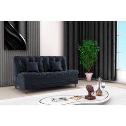 Sofá Cama 3 Lugares 1,85 Mts Duda Matrix Preto - 2