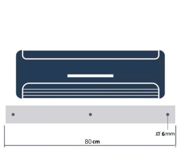 Defletor para Ar-Condicionado split de 7.000 a 12.000 BTUs em acrílico transparente - 80x39cm - 4