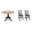 Ver imagem 2 de Conjunto de Mesa Redonda com 4 Cadeiras Milena Madeira Preto
