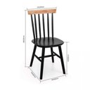 Ver imagem 5 de Conjunto de Mesa Redonda com 4 Cadeiras Milena Madeira Preto