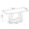 Mesa de Jantar 6 Lugares Corsa Imbuia/cinza/veludo Grafite - Viero Móveis - 4