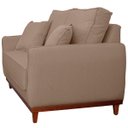 Ver imagem 7 de Sofa Sena 3 Lugares Base de Madeira para Sala Hotel Linho Bege