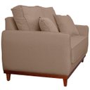 Ver imagem 6 de Sofa Sena 3 Lugares Base de Madeira para Sala Hotel Linho Bege