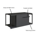 Ver imagem 3 de Balcão Gabinete Suspenso para Banheiro 80cm P1019 Grafite