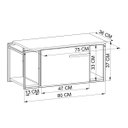 Ver imagem 4 de Balcão Gabinete Suspenso para Banheiro 80cm P1019 Grafite