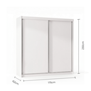 Ver imagem 4 de Guarda-roupa 2 Portas de Correr 3 Gavetas Lucky Branco