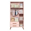 Ver imagem 3 de Quarto Infantil Completo Bear 3 Portas 2 Gavetas Rosa - Pnr Móveis
