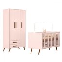 Ver imagem 2 de Quarto Infantil Completo Bear 3 Portas 2 Gavetas Rosa - Pnr Móveis