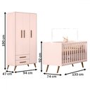 Ver imagem 4 de Quarto Infantil Completo Bear 3 Portas 2 Gavetas Rosa - Pnr Móveis