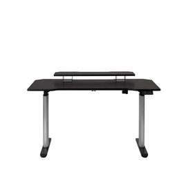 Mesa com Regulagem de Altura Elétrica e Stand Lift 134 Cm - Preto Fosco C/ Prata - 9