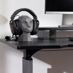 Mesa com Regulagem de Altura Elétrica e Stand Lift 134 Cm - Preto Fosco C/ Prata - 6